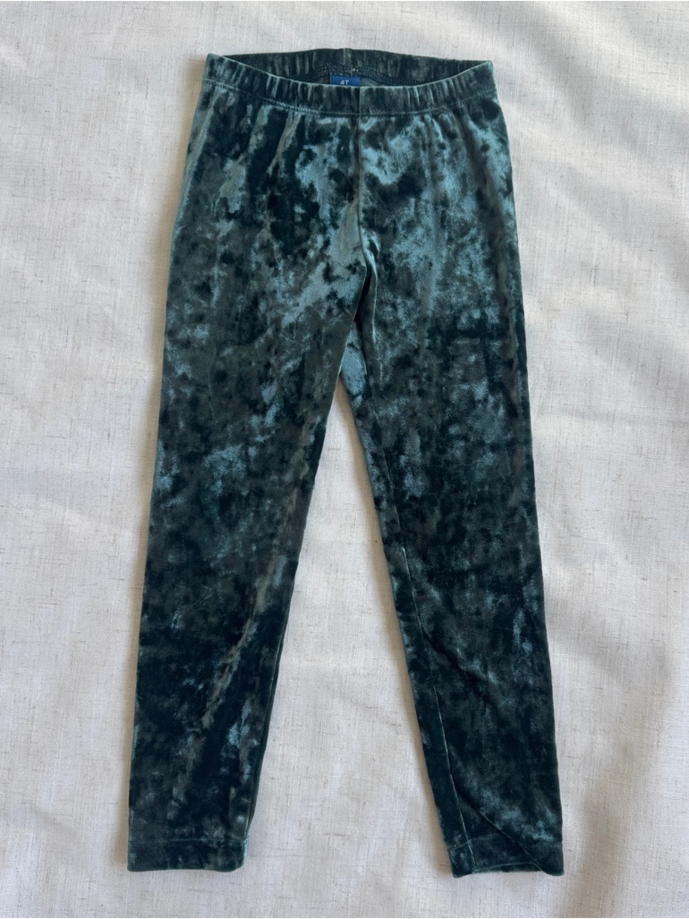 Old Navy Toddler 4T Crushed Velvet Leggings in Dark Green